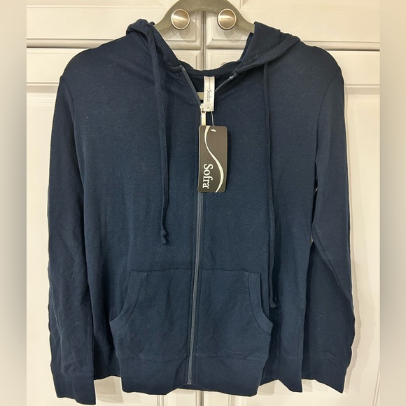 NWT Sofra Women's Cotton Blend Lightweight Zip Up Hoodie Size Medium - Picture 3 of 7